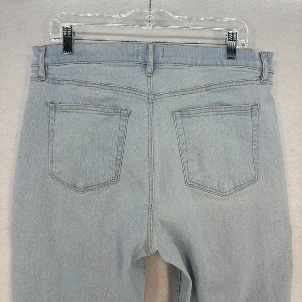 LOFT The Girlfriend Jeans Women's Size 14 32 Light Wash Stretch Denim Cotton